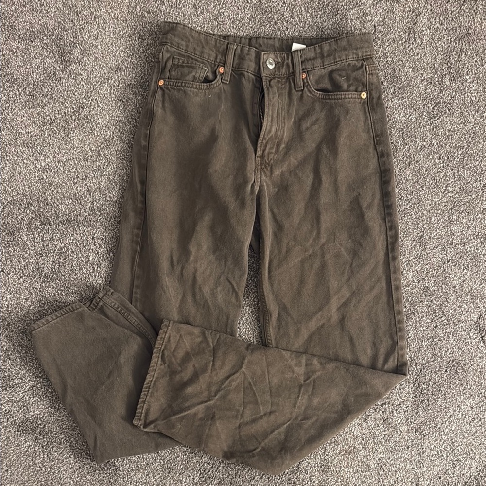 H&M Hardly Worn Chocolate Brown Denim Women’s Size 2 Jeans